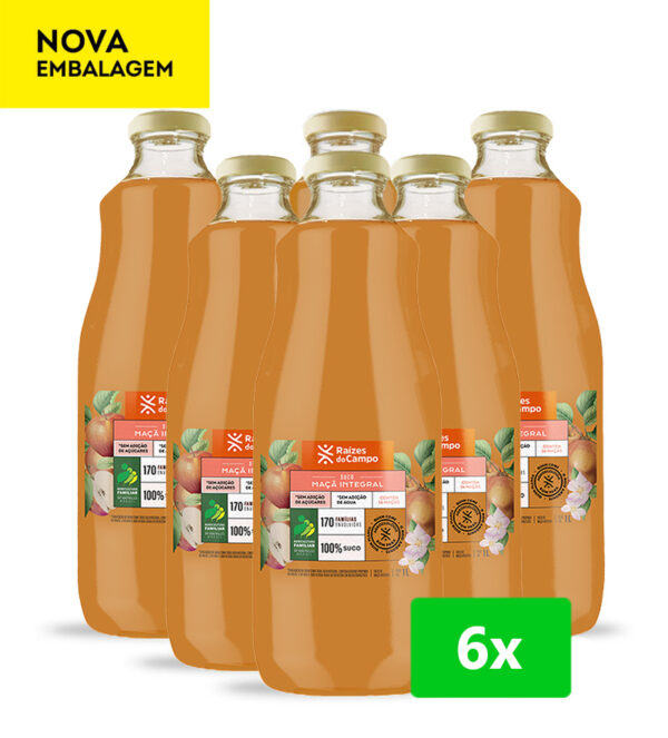 Suco de Maçã Integral 1 Litro (Pack com 6)