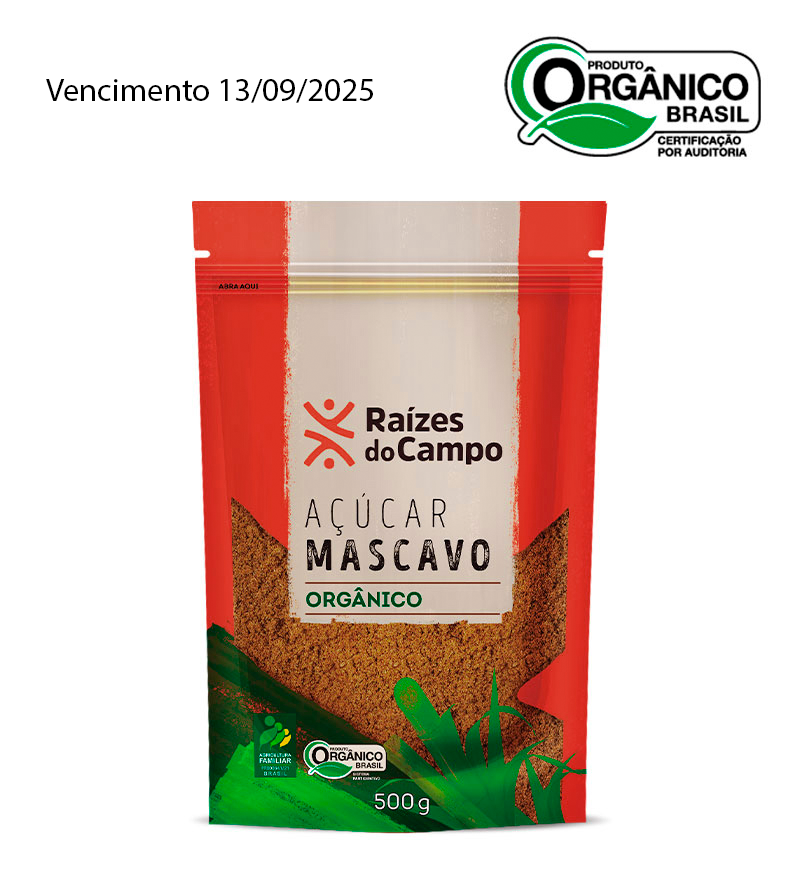 Açúcar Mascavo Orgânico 500g