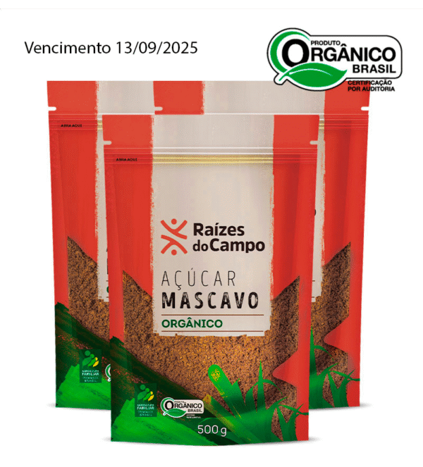 Açúcar Mascavo Orgânico 500g (PACK COM 3)