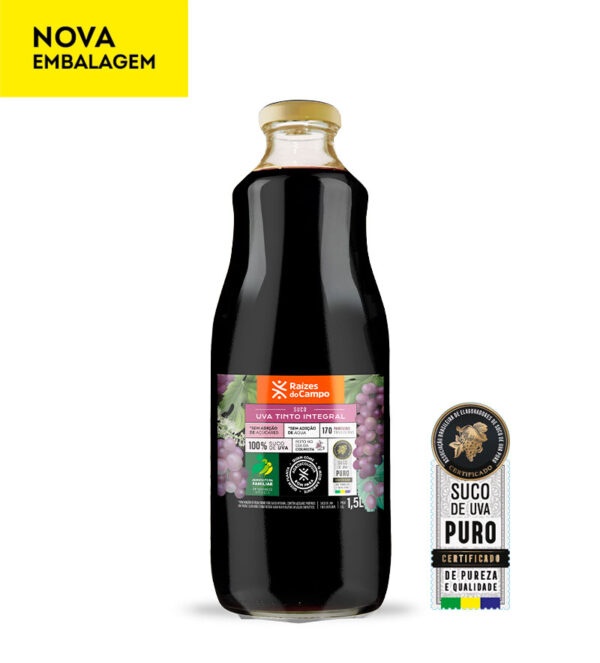 Suco Integral 1 Litro (Pack com 3 sabores variados - Uva, Maçã e Acerola) - Imagem 2